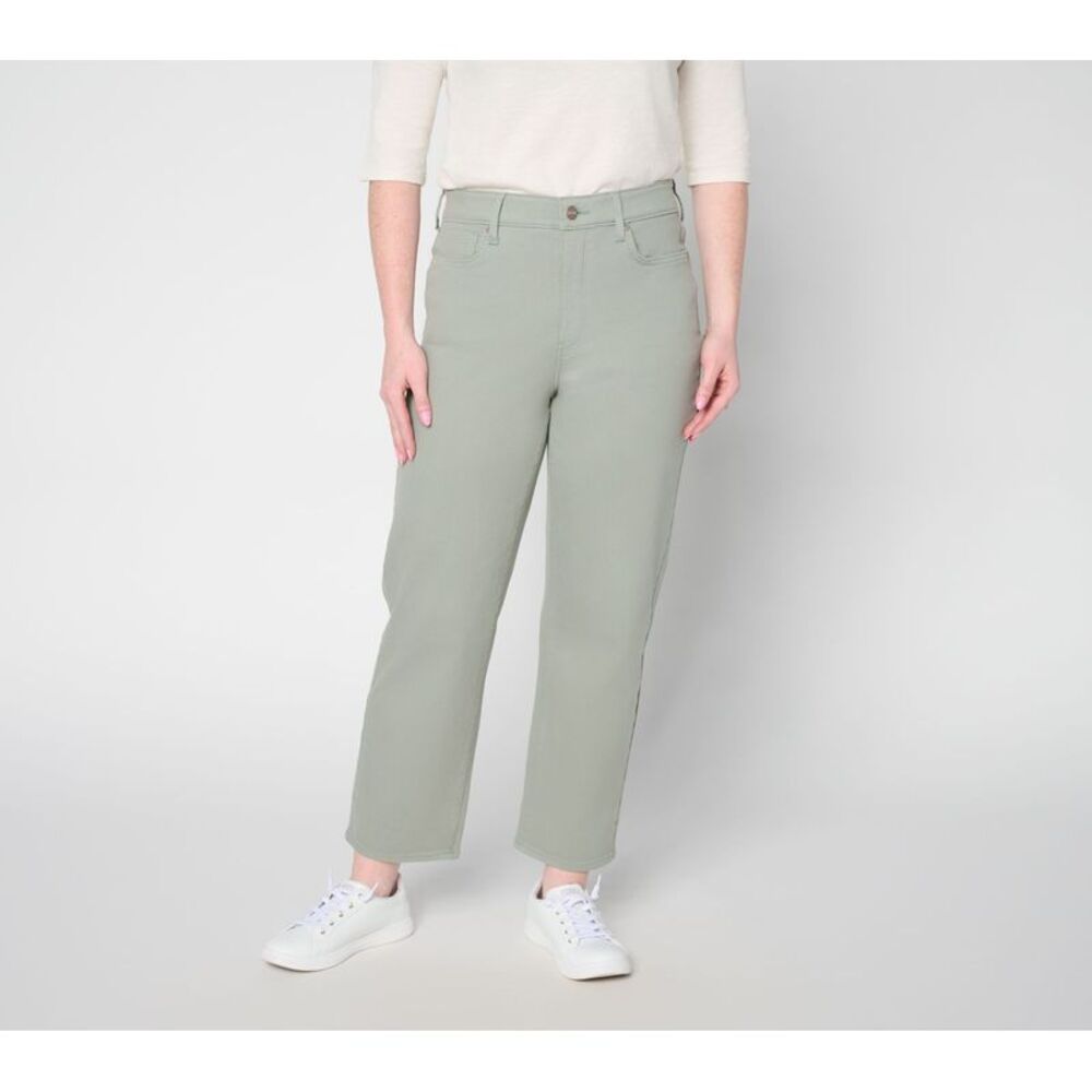 NYDJ Women's Plus Sz Pants 14W Make Your Selection: Kasey Stovepipe Green